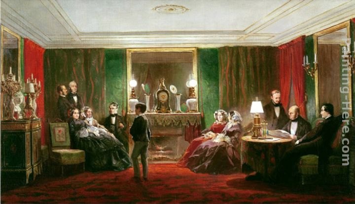 Charles Giraud Interior of a Salon on Rue de Gramont